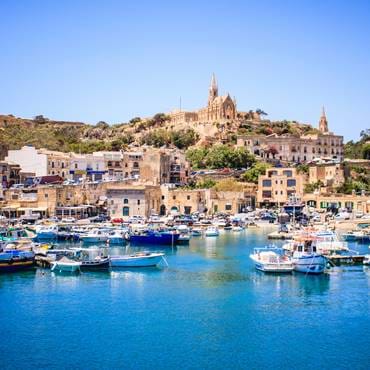 Beautiful view on Gozo island from a boat